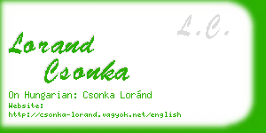 lorand csonka business card